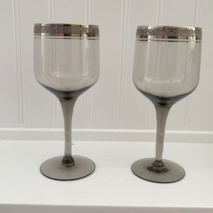 Vintage white wine glasses
